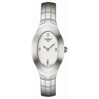 TISSOT quartz movement 30 meters waterproof women's watch Swiss watch 38mm white dial stainless steel case stainless steel strap T47.1.385.31 kvarcas