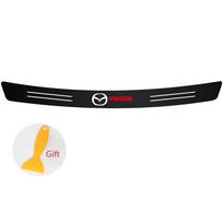 AAFA1 Automobilio Galinio Buferio Bagažinės Anglies Pluošto Apsauginė Lipdukas Anti-scratch Apsauginė Plėvelė Skirta Mazda 3 6 MS Demio CX-3 CX-5 Axela CX-8 90x7cm black