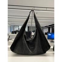 Niche Design Large-capacity Fashionable Retro Bag Casual Tote Bag Commuting Single-shoulder Underarm Bag tamsiai pilka spalva