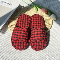 Neslystantys, kvėpuojantys audinio šlepetės vyrams ir moterims - Tylus vidpadis, idealiai tinka medinėms grindims Size 38-39