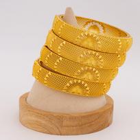 Peacock Fashion Women's Luxurious Indian Wedding Bracelet 24K auksas