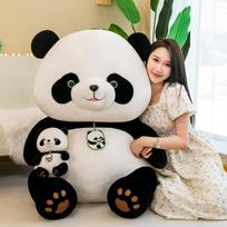 Simulated Panda Doll Plush Toy Cute Big and Small Panda Doll Kids Valentine's Day Gift Doll for Girls 36cm