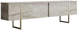 Televizoriaus spintelė Kalune Design Luxe, aukso sp./travertine sp., 30 cm x 180 cm x 50 cm