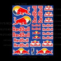 Motociklų lipdukai, Red Bull renginių rėmimo lipdukai, plastikiniai šalmai, automobilio kėbulo degalų bakas, naminiai vandeniui atsparūs dekoratyviniai apsaugos nuo saulės lipdukai