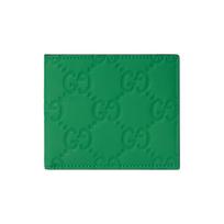 Gucci dvigubo G logotipo atsegamas odinis piniginė Vyriška piniginė Žalia 771309-AAC38-3727 Basic Set (Bag+Dust Bag)