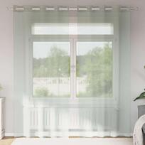 Voile užuolaidos su įvorėmis 2vnt šviesiai pilkas 140x245cm