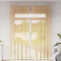 Voile užuolaidos su kilpomis 2vnt smėlio spalvos 140x260cm