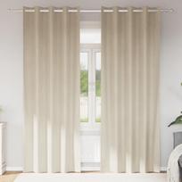 Užtemdymo užuolaidos 2 pcs Kreminė 140 x 245 cm Aksomas