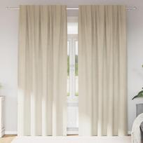 Užtemdymo užuolaidos 2 pcs Kreminė 140 x 260 cm Aksomas