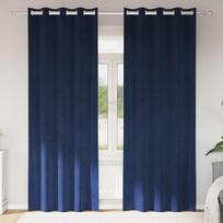Užtemdymo užuolaidos 2 pcs Tamsiai mėlyna 140 x 245 cm Aksomas