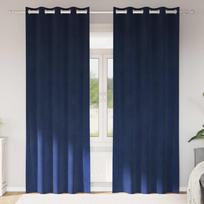 Užtemdymo užuolaidos 2 pcs Tamsiai mėlyna 140 x 260 cm Aksomas