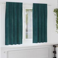 Užtemdymo užuolaidos 2 pcs Tamsiai žalia 140 x 175 cm Aksomas