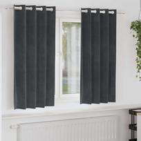 Užtemdymo užuolaidos 2 pcs Šviesiai pilka 140 x 175 cm Aksomas