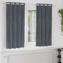 Užtemdymo užuolaidos 2 pcs Šviesiai pilka 140 x 175 cm Aksomas