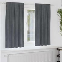 Užtemdymo užuolaidos 2 pcs Šviesiai pilka 140 x 175 cm Aksomas