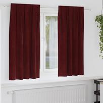 Užtemdymo užuolaidos 2 pcs Vyno raudona 140 x 175 cm Aksomas