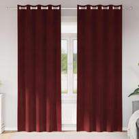Užtemdymo užuolaidos 2 pcs Vyno raudona 140 x 225 cm Aksomas