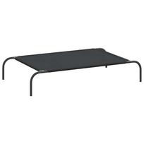 vidaXL paaukštinta šunų lova juoda 110x65x20 cm Oksfordo audinys