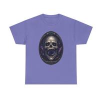 Unisex Heavy Cotton Tee Skull Black Hole Space Fantasy Horror Cosmic S