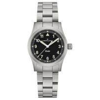 HAMILTON Khaki Field Series Quartz Movement 50 Meters Waterproof Unisex Swiss Watch 33mm Black Dial Stainless Steel Strap h69301130 juoda