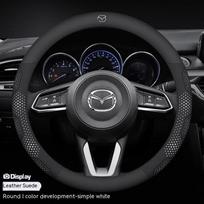 AAFD1 Carbon fiber Suede Car Steering Wheel Cover For Mazda 3 5 6 SKYACTIV Axela Atenza CX30 CX5 CX7 CX8 CX9 MX5 RX8 BT50 Accessories