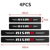 CDFKDB1 For Nissan Nismo Qashqai J10 J11 T31 T32 Juke Micra Leaf Sentra Patrol Car Styling 4pcs Threshold Decals Carbon Fiber Sticker
