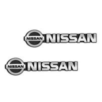 CHTPAVFor Nissan X-trail Qashqai Note Juke Sentra Patrol Leaf Tiida 2/4Pcs Car 3D Metal Aluminum Audio Decorate Emblem Stickers