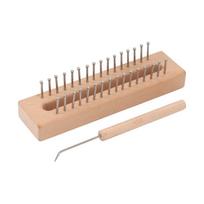 Beech Wood Knitting Loom Simple Design Wooden Material Knitting Tool Handmade Style Portable Hand Weaving Kit Sock Weaving