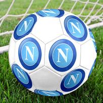 SSC Napoli Futbolo kamuolys, spalvingas, tinkamas visoms amžiaus grupėms, siūtas mašina, PVC medžiaga, varžybų klasės, dydis 5 Futbolo kamuolys, patvarus ir atšokantis