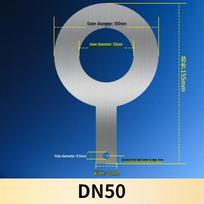 QUEED DN50 Tantalum Grounding Ring (CN version)