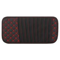 Anti-Lost Car CD Holder Bag PU Leather Auto DVD Leather Clips Car Disc Storage Case  Truck raudona