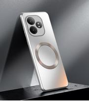 For OPPO Realme GT 6 6T Case Hard Matte Magnetic Wireless Charging MagSafe Protective Back Cover For Realme GT Neo 6Se GT6 Shell For Realme GT 6 sidabras