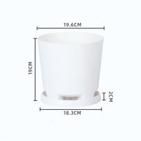 New Model Plastic Flower Pot with Drainage Holes Root Rot Prevention All-New Material Home Use with Base Included