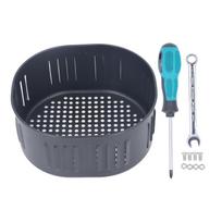 Fryer Replacement Basket 5.5L Fryer Accessories Non Stick Fry Basket Oil Drainage Basket Black