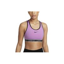 Nike Swoosh On The Run Logo Color Block Medium Support Lightweight Pocket Sports Bra Women underwear Purple Red DV9915-532 L