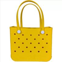 Neperšlampamas EVA paplūdimio krepšys - Didelės talpos, lengvai valomas, lauko plaukimo krepšys su skylutėmis Small Bag 28*11*21cm 350g geltona