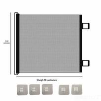 Naminių gyvūnėlių barjeras: Įtraukiama apsauga nuo kačių išbėgimo ir šunų vartų tvora Black (Pet Retractable Gate)