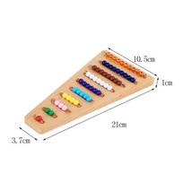 Montessori matematikos priemonės Karoliukai Mokomieji žaislai Karoliukų simboliai Padėklai Dešimtainė Švietimo skaičiavimo matematikos žaislai ikimokyklinukams