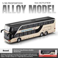 Dideli vaikų žaislai Dviaukštis autobusas Simuliacija Lydinio modelis Tolimojo susisiekimo autobusas Verslo autobusas Žaislinis automobilis Dovana Papuošalas