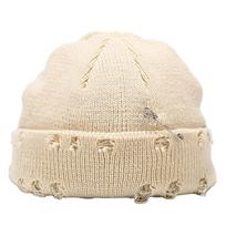 Casual Winter Female O-Ring Distressed Hole Male Solid Color Beanie Hat Warm Cap Knitted Hat
