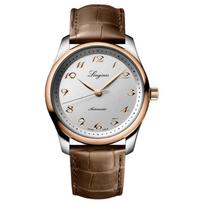 LONGINES Master Series Automatic Mechanical Movement 30m Waterproof Men's Watch Gray Dial Stainless Steel Case Alligator Leather Strap L2.793.5.70.2 pilka spalva