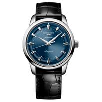 LONGINES Classic Replica Series Automatic Mechanical Movement 50 Meters Blue Dial Stainless Steel Case Crocodile Leather Strap L1.650.4.92.2 mėlyna