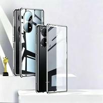 Case for Huawei P60 P50 P40 P30 Pro with Double Sided Tempered-Glass & Metal Frame Phone Bumpers Full Lens Protection Cover for Huawei P60 Pro juoda