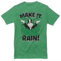 Officially Licensed Monopoly Make It Rain Mens T-Shirt S