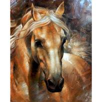 GATYZTORY Diy Painting By Numbers Horse Animals Acrylic Paint On Canvas Drawing Coloring By Numbers For Diy Gift Wall Art pictur 30x20cm no frame tamsiai pilka spalva