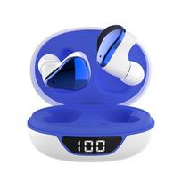 Naujos į ausį įdedamos „Bluetooth“ ausinės Skaitmeninis ekranas „Mini Music Game“ „Bluetooth“ ausinės mėlyna