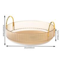 360 Rotation Spice Rack Pantry Cabinet Turntable Cosmetic Seasoning Organizer Kitchen Storage Capacity Shelf Bathroom Accessorie CHINA beige