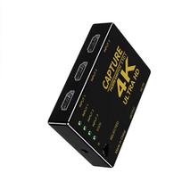 Vaizdo įrašymo kortelės su triguba HDMI suderinama moteriška į USB 2.0 moteriška fiksavimo kortelės kilpa juoda