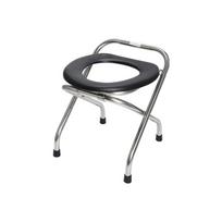 Sulankstoma tualeto kėdė namams su sutvirtinimu pagyvenusiems ir nėščioms moterims Painted without backrest [includes cushion] juoda