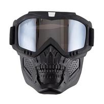 Motorcycle Goggles Detachable Face Mask, ATV Dirt Bike Goggle Anti-Scratch UV for Protection Eyewear for Men Women